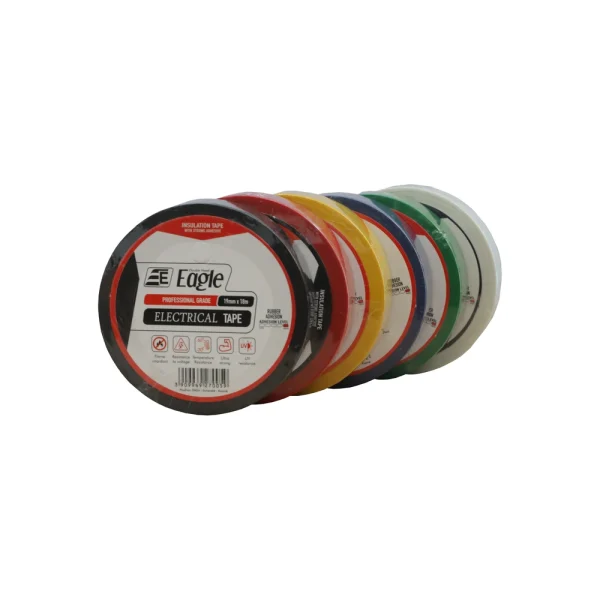 Izolues elektrik PVC, e zezë, e kuqe, e verdhë, e kaltër, e gjelbër, e bardhë